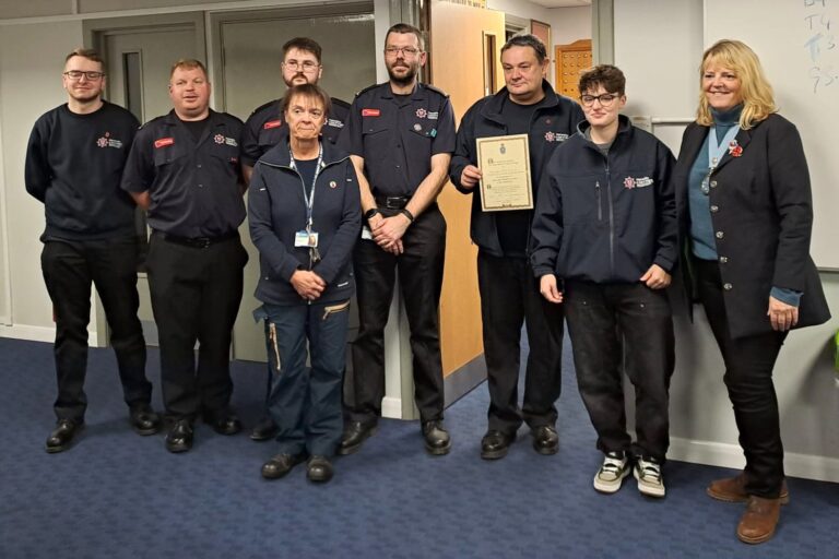 Sandown Fire Cadet Instructors with IOW Sheriff