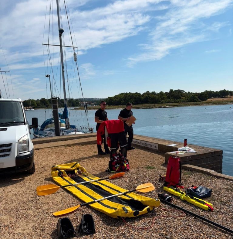 Fareham crews at Fareham marina on World Drowning Prevention Day